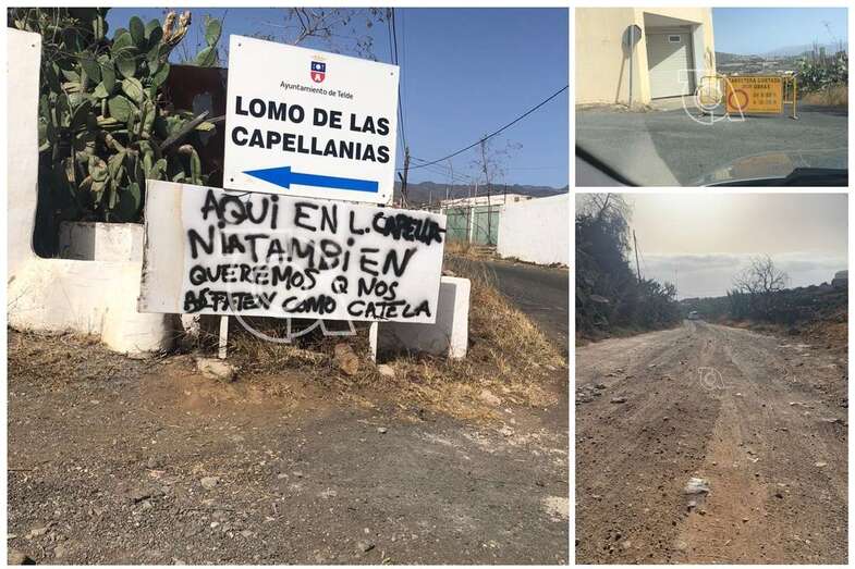 Imagen del acceso a Lomo de las Capellanías (Foto TA)